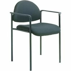 Outlet ❤️ Boss® B9501 Series Fabric Stacking Chairs With Arms; Black 🤩