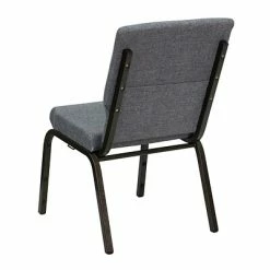 Best Pirce 🔥 Stacking Chairs Flash Furniture HERCULES Series 18.5'' Wide Stacking Church Chair With 4.25'' Thick Seat - Gold Vein Frame, Gray, 20 Pack ✨ -Advantage Shop m000051172 s7