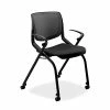 Brand new 🎉 Nesting Chairs HON Motivate Ilira Stretch/Fabric Nesting Stacking Chair, Fixed Arms, Onyx Shell, Black 🛒 -Advantage Shop m001124051 s7