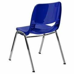 Buy ⭐ Stacking Chairs Flash Furniture Hercules Molded Plastic Shell Stackable Chair With Chrome Frame, Navy, 16/Pack ⭐ -Advantage Shop m001304056 s7