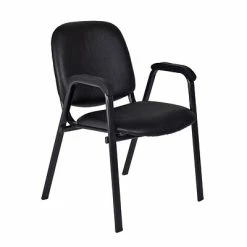 Best Pirce 🎉 Stacking Chairs Regency Ace Vinyl Stack Chair, Black (2125LBK) 😍