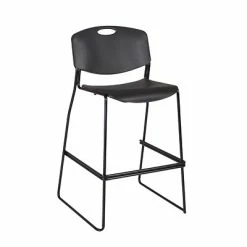 Best Sale 💯 Stacking Chairs Regency Zeng Metal Stack Stool, Black (4495BK) 🔔