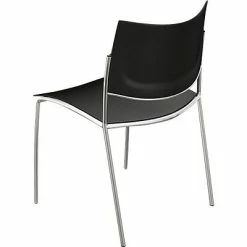 Budget 🔔 Stacking Chairs Safco® Escalate Series, Steel, Office, Black/Chrome, 4/Carton (ESC2B) 🥰 -Advantage Shop s0424068 s7