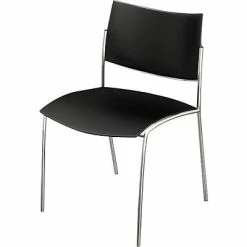 Budget 🔔 Stacking Chairs Safco® Escalate Series, Steel, Office, Black/Chrome, 4/Carton (ESC2B) 🥰 -Advantage Shop s0424069 s7