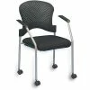 Best Sale 😀 Stacking Chairs Raynor Eurotech Fabric Seat Breeze 4 Leg Side Chair, With Caster, Grey, 2/Carton 💯