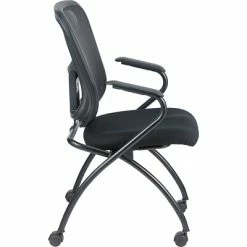 Best deal ⭐ Nesting Chairs Raynor Eurotech Fabric Seat Flip Nesting Chair, With Arm, Black, 2/Carton 🔔 -Advantage Shop s0643623 s7