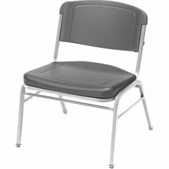 Best reviews of 🎉 Stacking & Folding Chairs Iceberg Rough N Ready Series Big & Tall Stacking Chair, Plastic, Charcoal, 4/Carton (ICE64127) 🤩