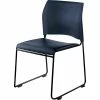 Hot Sale ❤️ National Public Seating Stacking Chairs NPS 8700 Series Cafetorium Stack Chair, Blue Vinyl Seat/Blue Backrest (8704-10-04) 💯
