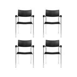 Best reviews of 💯 Global Stacking & Folding Chairs Offices To Go Dori 2 Polypropylene Office Chair, Black, 4/Carton (OTG1220B) 🔥