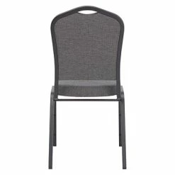 Promo 😀 National Public Seating Stacking Chairs NPS 9300 Series Deluxe Fabric Upholstered Stack Chair, Natural Graystone/Black Sandtex, 4 Pack (9362-BT/4) 🧨 -Advantage Shop sp105967425 s7