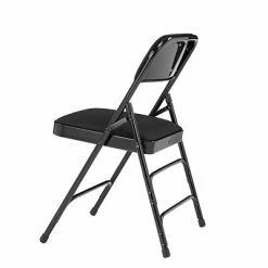 Cheap 🎉 National Public Seating NPS 2300 Series Fabric Padded Triple Brace Double Hinge Premium Folding Chairs, Midnight Black/Black, 100 Pack (2310/100) 🔔 -Advantage Shop sp105967457 s7