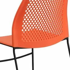 Brand new 😍 Stacking Chairs Flash Furniture Hercules Series Plastic Stack Chair, Orange (RUT498AORANGEGG) 👏 -Advantage Shop sp109937687 s7
