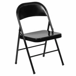 Promo 🛒 Folding Chairs Flash Furniture HERCULES Series Metal Folding Chair (BDF002BK) 🎉