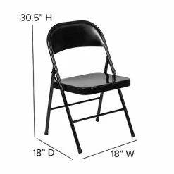 Promo 🛒 Folding Chairs Flash Furniture HERCULES Series Metal Folding Chair (BDF002BK) 🎉 -Advantage Shop sp112116225 s7
