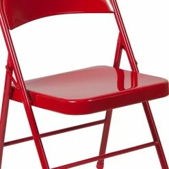 Promo ⌛ Folding Chairs Flash Furniture HERCULES Series Metal Folding Chair, 4/Pk (4BDF002RED) 😍 -Advantage Shop sp112116255 s7