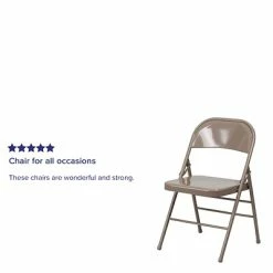 Outlet 🎁 Folding Chairs Flash Furniture HERCULES Series Metal Folding Chair (BDF002BGE) 🧨 -Advantage Shop sp112116279 s7