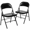 Outlet 🎉 Folding & Stacking Chairs Flash Furniture HERCULES Series Metal Folding Chair, Black, 2/Pack (2BDF002BK) 🔔 -Advantage Shop sp112116851 s7
