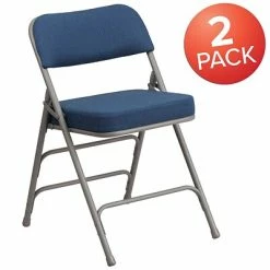 Cheap ✨ Folding & Stacking Chairs Flash Furniture HERCULES Series Fabric Folding Chair, Navy, 2/Pack (2AWMC320AFNVY) 🤩 -Advantage Shop sp112116869 s7