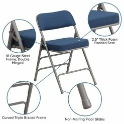 Cheap ✨ Folding & Stacking Chairs Flash Furniture HERCULES Series Fabric Folding Chair, Navy, 2/Pack (2AWMC320AFNVY) 🤩 -Advantage Shop sp112116873 s7