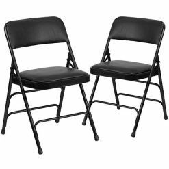 Cheapest 🎉 Folding & Stacking Chairs Flash Furniture HERCULES Series Vinyl Folding Chair, Black, 2/Pack (2HAMC309AVBK) 👍
