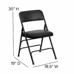 Cheapest 🎉 Folding & Stacking Chairs Flash Furniture HERCULES Series Vinyl Folding Chair, Black, 2/Pack (2HAMC309AVBK) 👍 -Advantage Shop sp112116889 s7