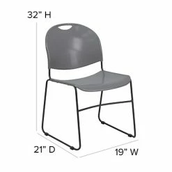 Best deal ✔️ Stacking Chairs Flash Furniture Hercules Series Plastic Stack Chair, Gray (RUT188GY) 🤩 -Advantage Shop sp112222163 s7