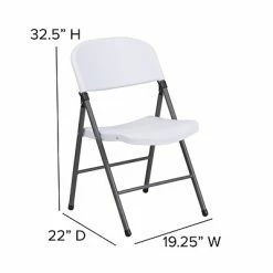 Budget 🥰 Folding & Stacking Chairs Flash Furniture HERCULES Series Plastic Folding Chair, White (2DADYCD50WH) ⌛ -Advantage Shop sp116165003 s7