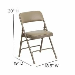 New 🛒 Folding & Stacking Chairs Flash Furniture HERCULES Series Vinyl Banquet/Reception Chair, Beige, 2/Pack (2HAMC309AVBGE) ⌛ -Advantage Shop sp116165017 s7