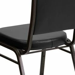 Outlet ✔️ Flash Furniture HERCULES Banquet Chairs W/Black Vinyl & Gold Vein Frame, 4/Pack 💯 -Advantage Shop sp123070328 s7