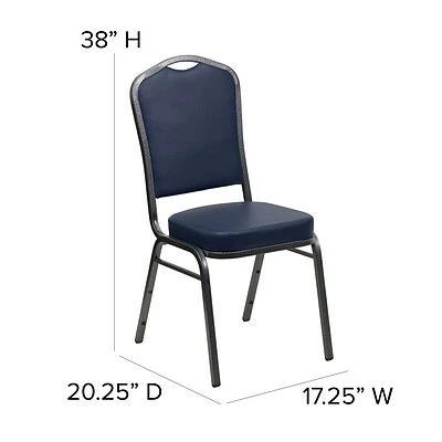 New ๐ Flash Furniture HERCULES 4/Pack Banquet Chairs W/Vinyl Seat Silver Vein Frame (4FDC01SVNY) ๐ 9 New ๐ Flash Furniture HERCULES 4/Pack Banquet Chairs W/Vinyl Seat Silver Vein Frame (4FDC01SVNY) ๐ - Image 7