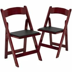 Coupon ๐ Folding & Stacking Chairs Flash Furniture HERCULES Series Wood Folding Chair, Mahogany/Black, 2/Pack (2XF2903MAHWOOD) ๐