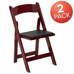 Coupon 👏 Folding & Stacking Chairs Flash Furniture HERCULES Series Wood Folding Chair, Mahogany/Black, 2/Pack (2XF2903MAHWOOD) 🔔 -Advantage Shop sp124436224 s7