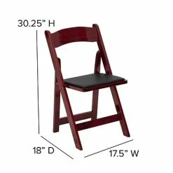 Coupon 👏 Folding & Stacking Chairs Flash Furniture HERCULES Series Wood Folding Chair, Mahogany/Black, 2/Pack (2XF2903MAHWOOD) 🔔 -Advantage Shop sp124436328 s7