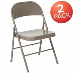 Cheap 🔥 Folding & Stacking Chairs Flash Furniture HERCULES Series Metal Folding Chair, Gray, 2/Pack (2BDF002GY) ✔️ -Advantage Shop sp124436342 s7