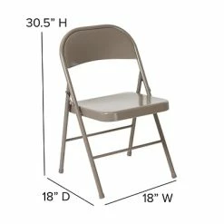 Cheap 🔥 Folding & Stacking Chairs Flash Furniture HERCULES Series Metal Folding Chair, Gray, 2/Pack (2BDF002GY) ✔️ -Advantage Shop sp124436346 s7