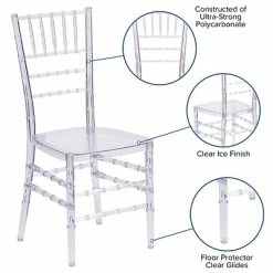 Top 10 👏 Stacking Chairs Flash Furniture Elegance Chiavari Plastic Stacking Chair, Clear/Crystal Ice (BH-ICE-CRYSTAL-GG) 💯 -Advantage Shop sp124436406 s7