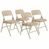 Promo 😍 National Public Seating NPS 1200 Series Vinyl Padded Premium Folding Chairs, French Beige/Beige, 4 Pack (1201/4) 🌟