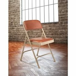 Top 10 ✔️ National Public Seating NPS 1200 Series Vinyl Padded Premium Folding Chairs, Honey Brown/Beige, 4 Pack (1203/4) 😀 -Advantage Shop sp130557421 s7