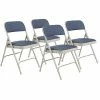 Hot Sale ⭐ National Public Seating NPS 2200 Series Fabric Padded Premium Folding Chairs, Imperial Blue/Gray, 4 Pack (2205/4) 🎉 -Advantage Shop sp130557461 s7