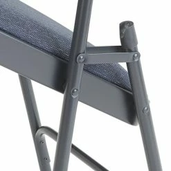 Outlet ✔️ National Public Seating NPS 2300 Series Fabric Padded Triple Brace, Double Hinge Premium Folding Chairs, Imperial Blue, 4 Pack (2304/4) 🎁 -Advantage Shop sp130557529 s7