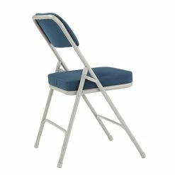 Best deal 😉 National Public Seating NPS 3200 Series Premium 2" Fabric Padded Folding Chairs, Regal Blue/Gray, 2 Pack (3215/2) ✨ -Advantage Shop sp130557548 s7