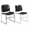Wholesale 🎁 National Public Seating Stacking Chairs NPS 8500 Series HI-Tech Ultra-Compact Plastic Seat/Back Stack Chair, Black/Chrome, 4 Pack (8510/4) ⌛ -Advantage Shop sp130557607 s7