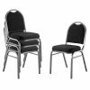 Buy ❤️ National Public Seating Stacking Chairs NPS 9200 Series Dome-Back Fabric Padded Stack Chair, Ebony Black/Silvervein, 4 Pack (9260-SV/4) 😉 -Advantage Shop sp130557669 s7