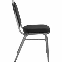 Buy ❤️ National Public Seating Stacking Chairs NPS 9200 Series Dome-Back Fabric Padded Stack Chair, Ebony Black/Silvervein, 4 Pack (9260-SV/4) 😉 -Advantage Shop sp130557672 s7