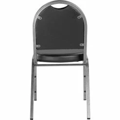 Flash Sale 🧨 National Public Seating Stacking Chairs NPS 9200 Series Dome-Back Vinyl Padded Stack Chair, Panther Black/Silvervein, 4 Pack (9210-SV/4) ✔️ -Advantage Shop sp130557738 s7