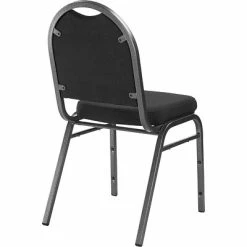 Buy ❤️ National Public Seating Stacking Chairs NPS 9200 Series Dome-Back Fabric Padded Stack Chair, Ebony Black/Silvervein, 4 Pack (9260-SV/4) 😉 -Advantage Shop sp130557750 s7