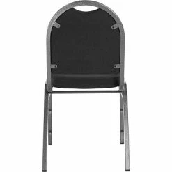 Buy ❤️ National Public Seating Stacking Chairs NPS 9200 Series Dome-Back Fabric Padded Stack Chair, Ebony Black/Silvervein, 4 Pack (9260-SV/4) 😉 -Advantage Shop sp130557751 s7