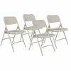Outlet 😉 National Public Seating Stacking & Folding Chairs NPS 200 Series All-Steel Armless Premium Folding Chair, Gray, 4/Pack (202/4) 🔔