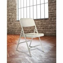 Outlet 😉 National Public Seating Stacking & Folding Chairs NPS 200 Series All-Steel Armless Premium Folding Chair, Gray, 4/Pack (202/4) 🔔 -Advantage Shop sp130557876 s7