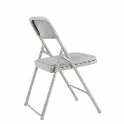 Discount 🥰 National Public Seating 800 Series Premium Lightweight Steel Frame Plastic Folding Chairs, Gray, 4 Pack (802/4) 🎁 -Advantage Shop sp130557886 s7
